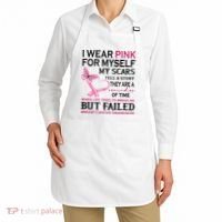 I Wear Pink For Myself My Scars But Failed Breast Cancer Apron thumb 2