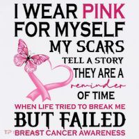 I Wear Pink For Myself My Scars But Failed Breast Cancer Mousepad thumb 1