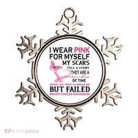 I Wear Pink For Myself My Scars But Failed Breast Cancer Ornament thumb 0