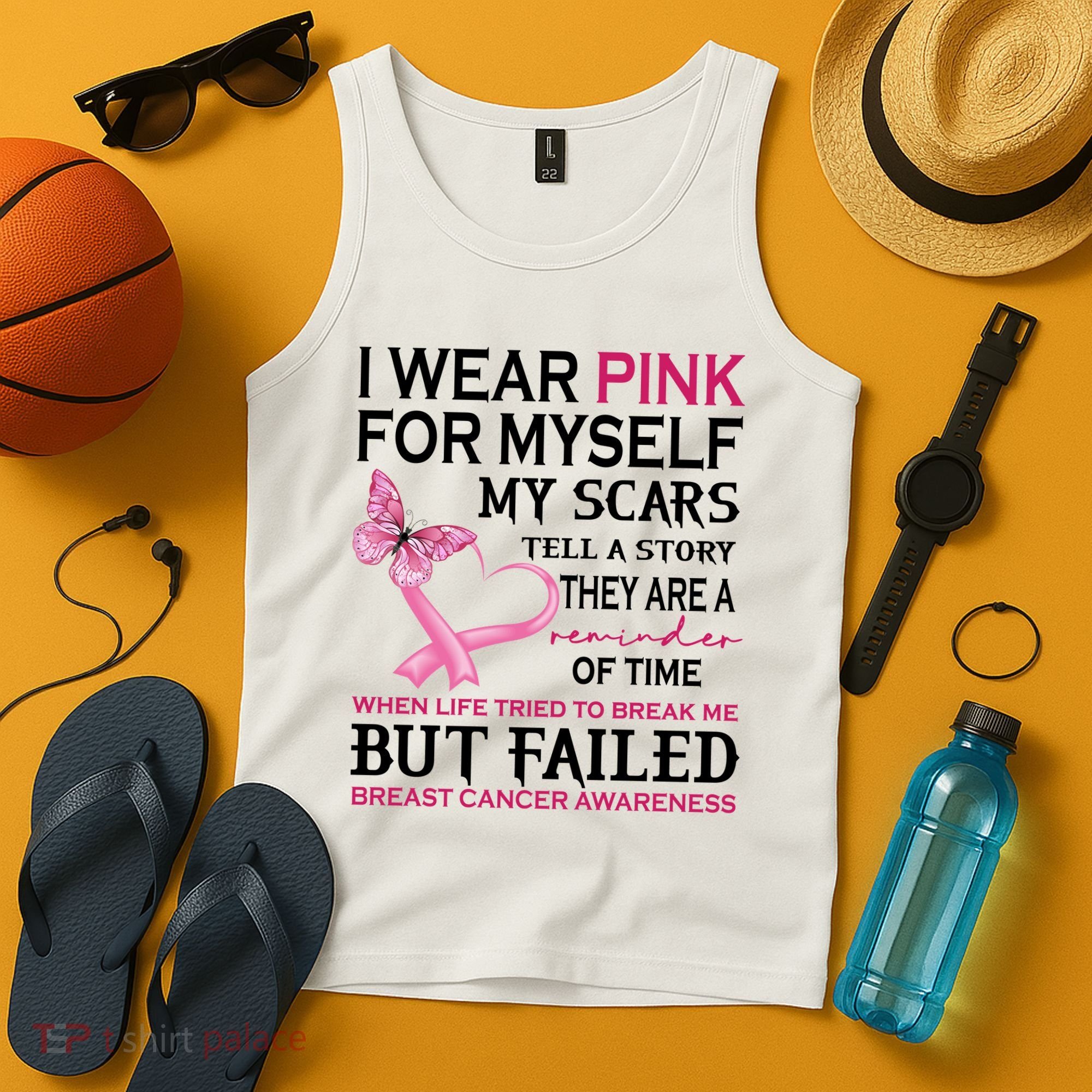 I Wear Pink For Myself My Scars But Failed Breast Cancer Tank Top