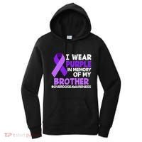 I Wear Purple In Memory Of My Brother Overdose Awareness Women's Hoodie thumb 0