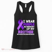 I Wear Purple In Memory Of My Brother Overdose Awareness Women's Tank Top thumb 0