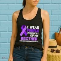I Wear Purple In Memory Of My Brother Overdose Awareness Women's Tank Top thumb 2