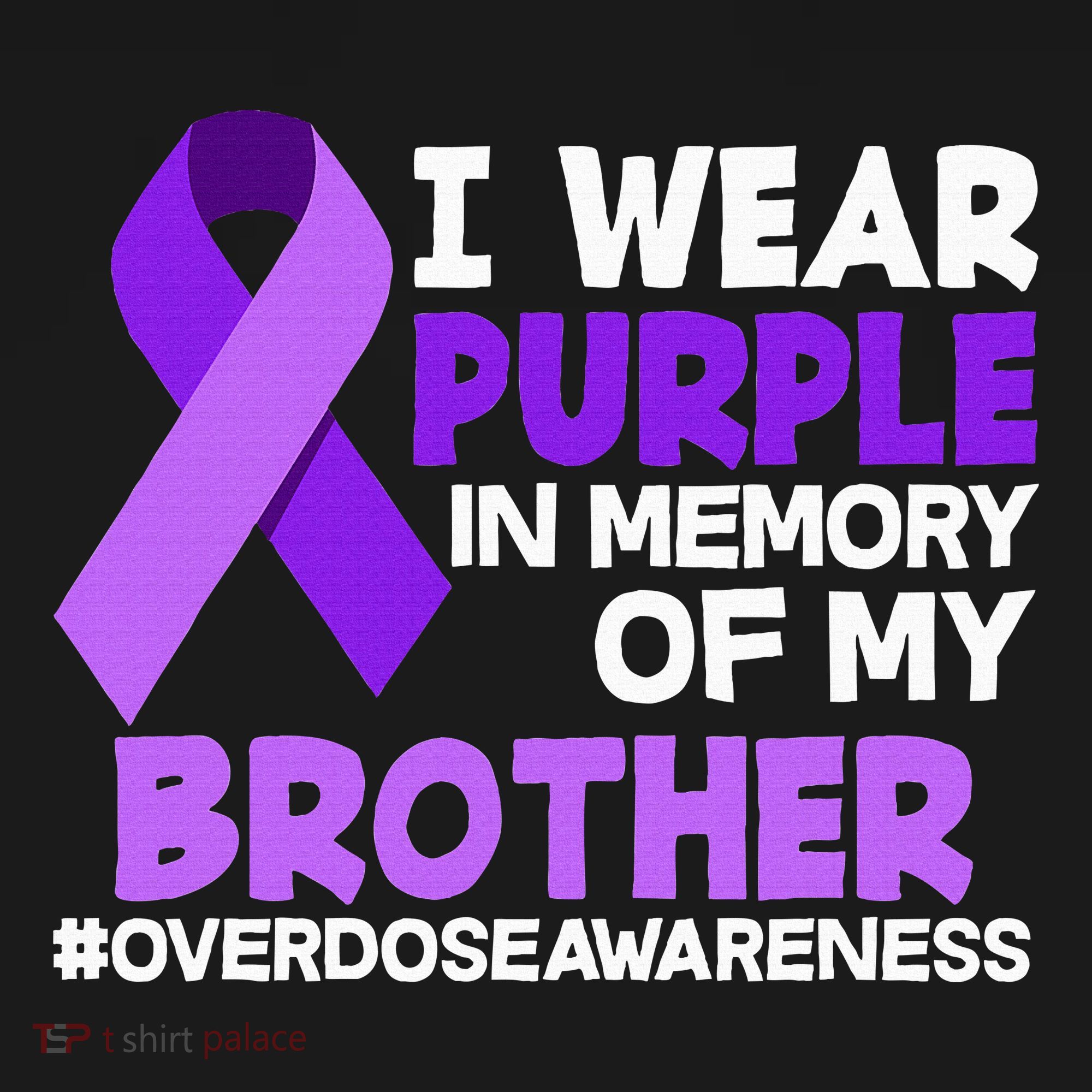 I Wear Purple In Memory Of My Brother Overdose Awareness Women's Tank Top