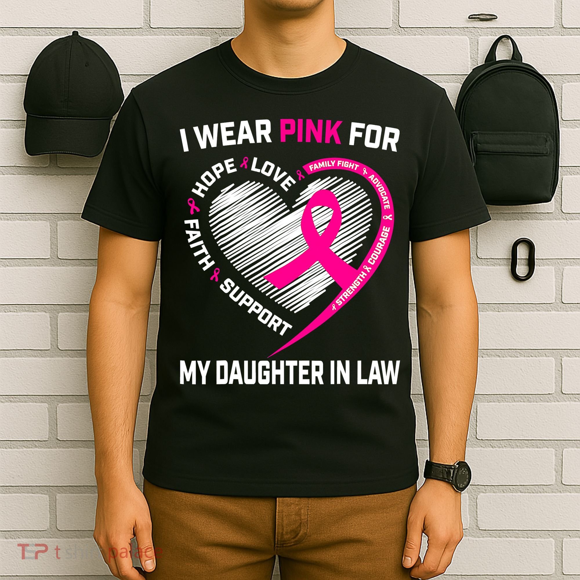 I Wear Pink For My Daughter In Law Breast Cancer Awareness T-Shirt