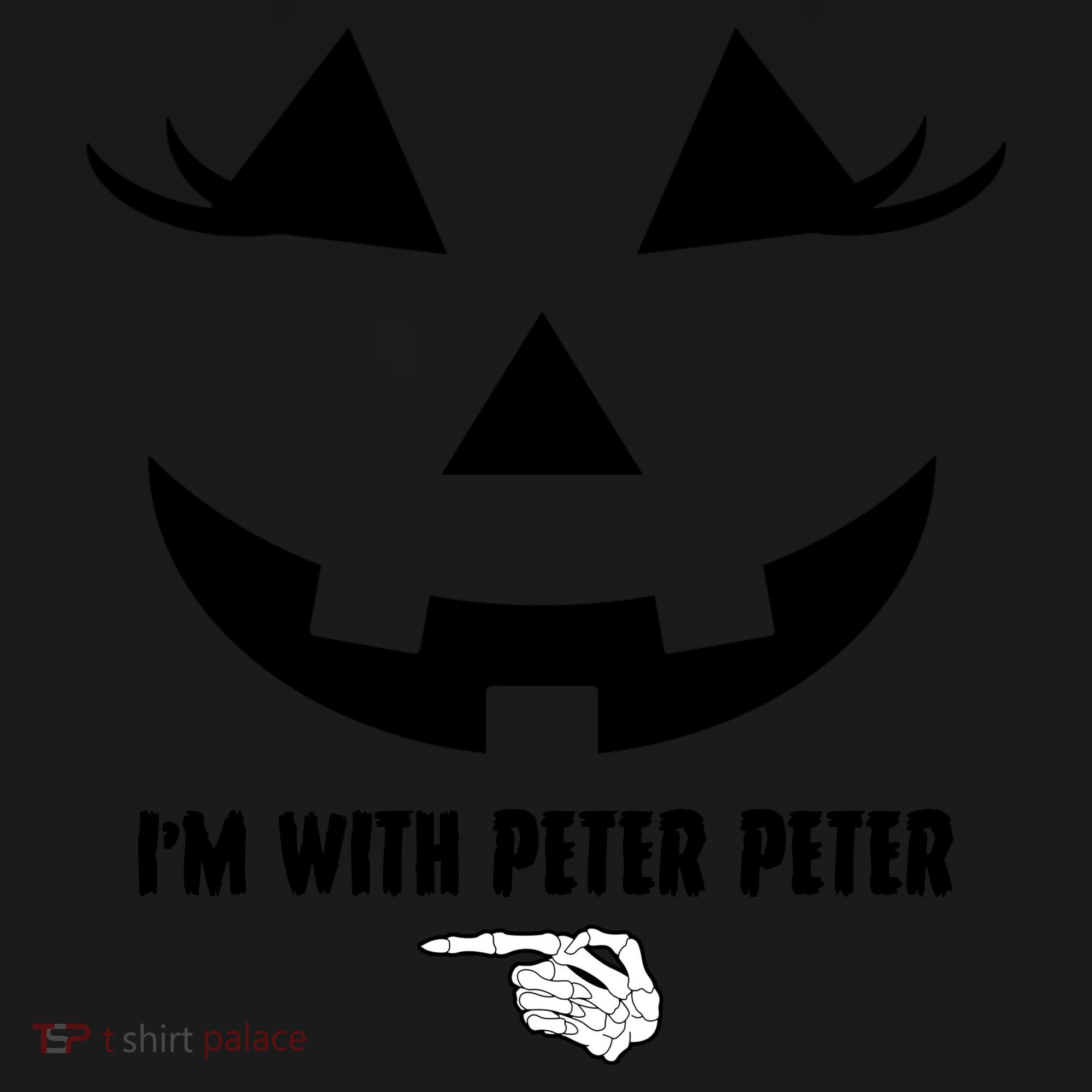 I'm With Peter Peter Funny Halloween Skeleton Hand Apron
