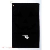 I'm With Peter Peter Funny Halloween Skeleton Hand Golf Towel thumb 0