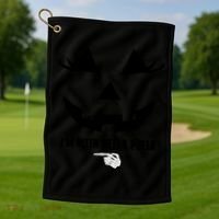I'm With Peter Peter Funny Halloween Skeleton Hand Golf Towel thumb 1