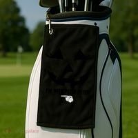 I'm With Peter Peter Funny Halloween Skeleton Hand Golf Towel thumb 2