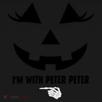 I'm With Peter Peter Funny Halloween Skeleton Hand Kids Sweatshirt thumb 2