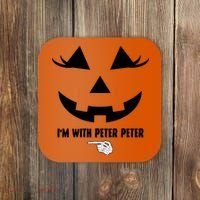 I'm With Peter Peter Funny Halloween Skeleton Hand Coaster thumb 0