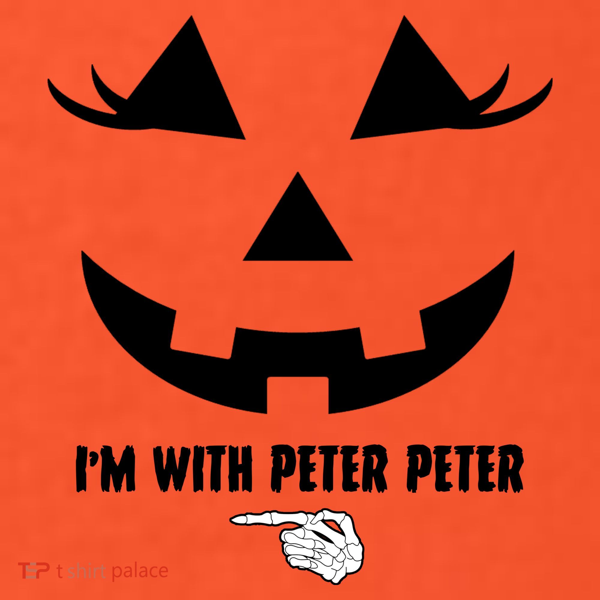 I'm With Peter Peter Funny Halloween Skeleton Hand Coaster