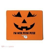I'm With Peter Peter Funny Halloween Skeleton Hand Mousepad thumb 0