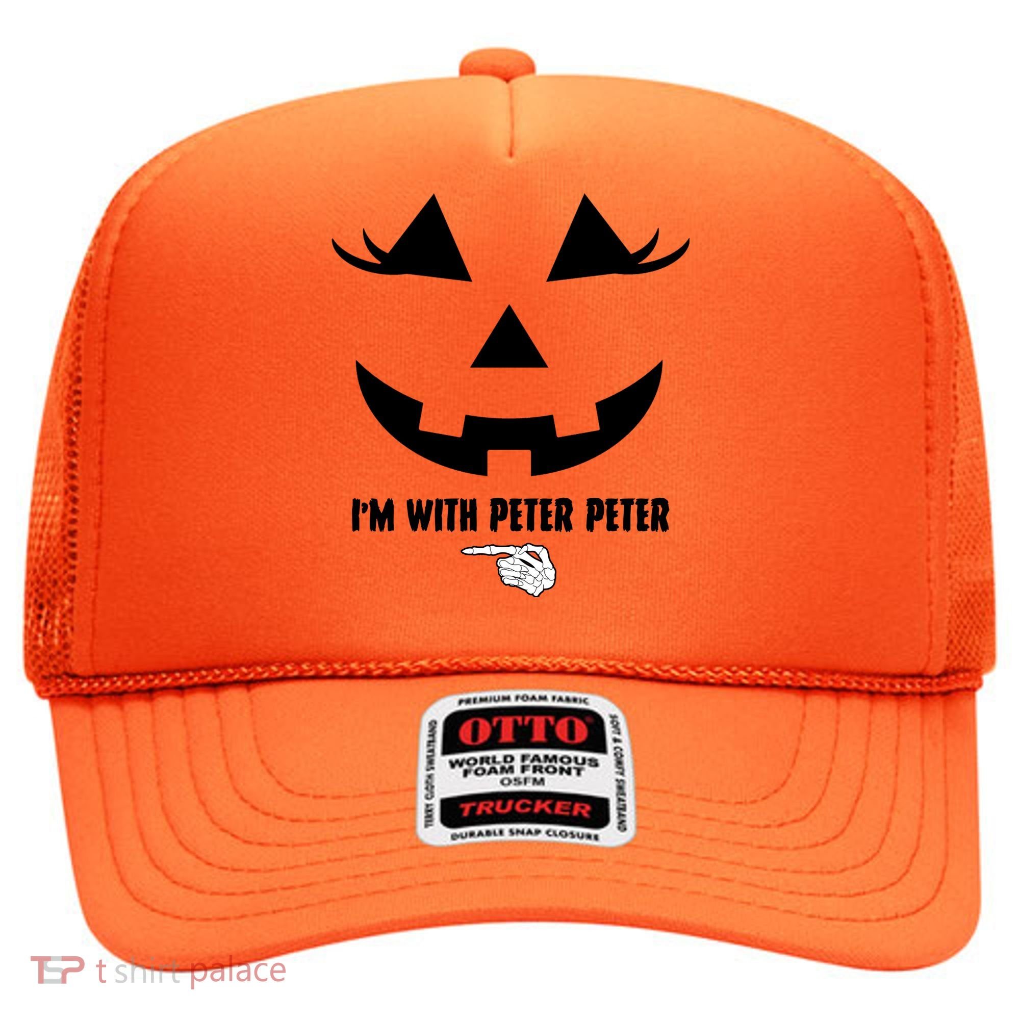 I'm With Peter Peter Funny Halloween Skeleton Hand Hat