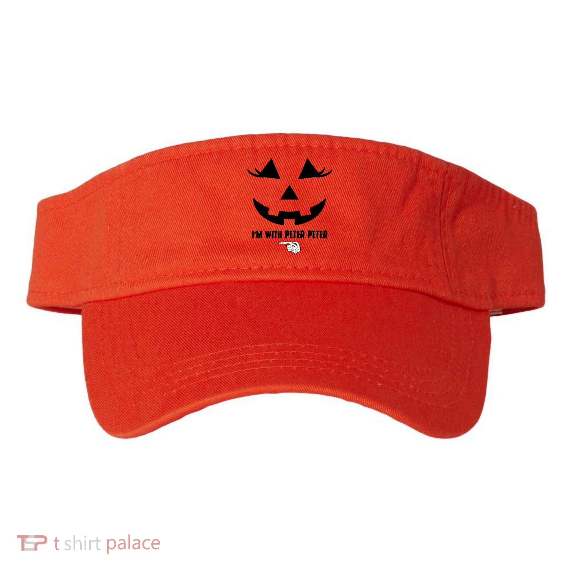 I'm With Peter Peter Funny Halloween Skeleton Hand Visor