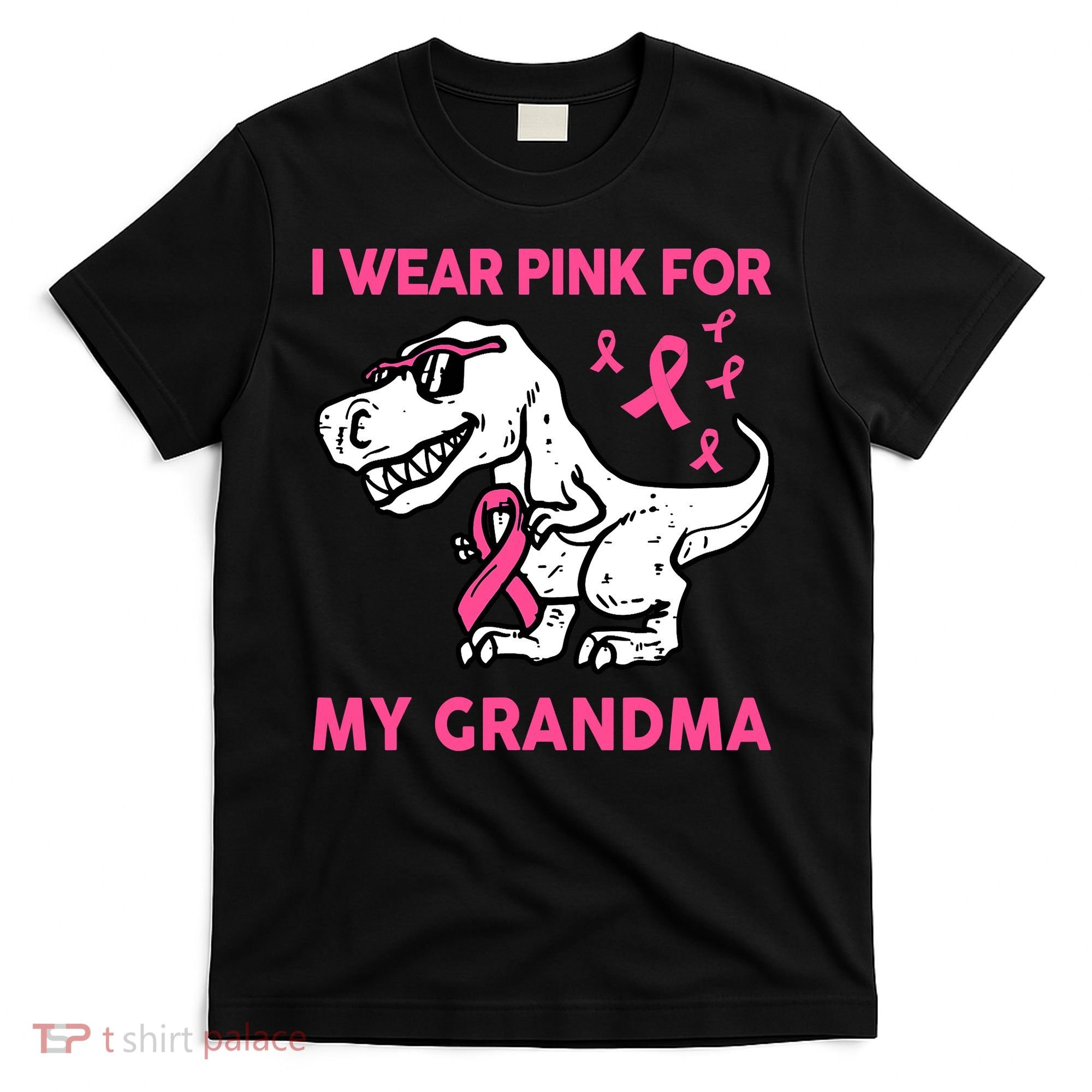 I Wear Pink For My Grandma Baby Funny Breast Cancer T-Shirt