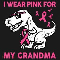 I Wear Pink For My Grandma Baby Funny Breast Cancer T-Shirt thumb 7