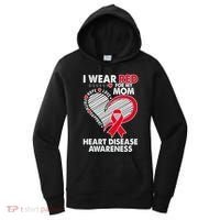 I Wear Red For My Mom Heart Disease Awareness Chd Survivors Gift Women's Hoodie thumb 0