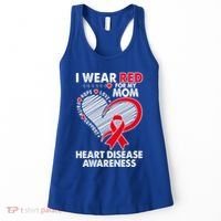 I Wear Red For My Mom Heart Disease Awareness Chd Survivors Gift Women's Tank Top thumb 0