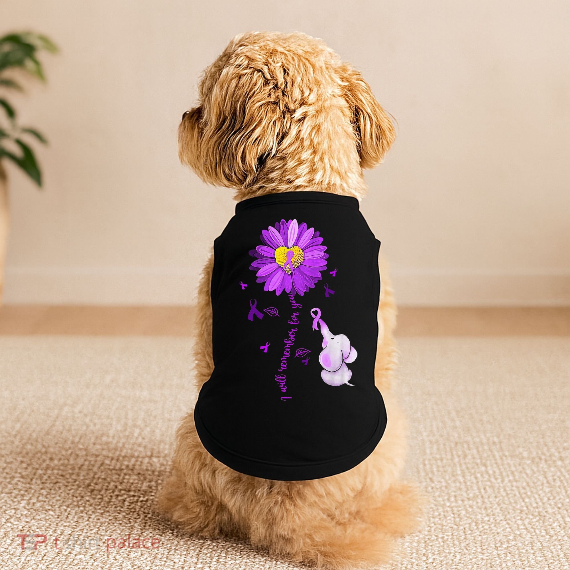I Will Remember For You Elephant Alzheimers Awareness Doggie Tank
