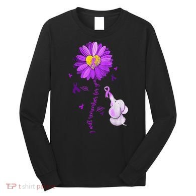 I Will Remember For You Elephant Alzheimers Awareness Long Sleeve Shirt
