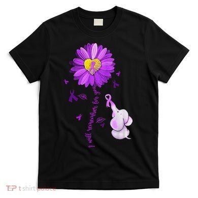 I Will Remember For You Elephant Alzheimers Awareness T-Shirt