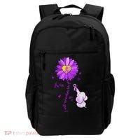 I Will Remember For You Elephant Alzheimers Awareness Backpack thumb 0