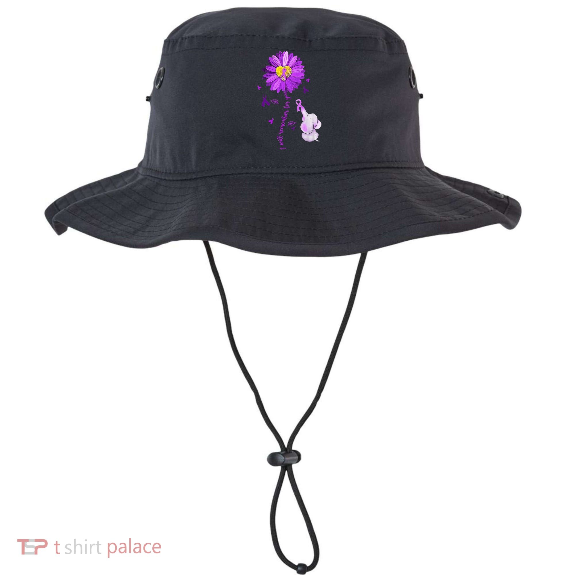 I Will Remember For You Elephant Alzheimers Awareness Bucket Hat