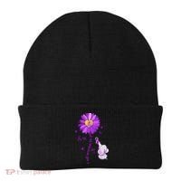 I Will Remember For You Elephant Alzheimers Awareness Beanie thumb 0