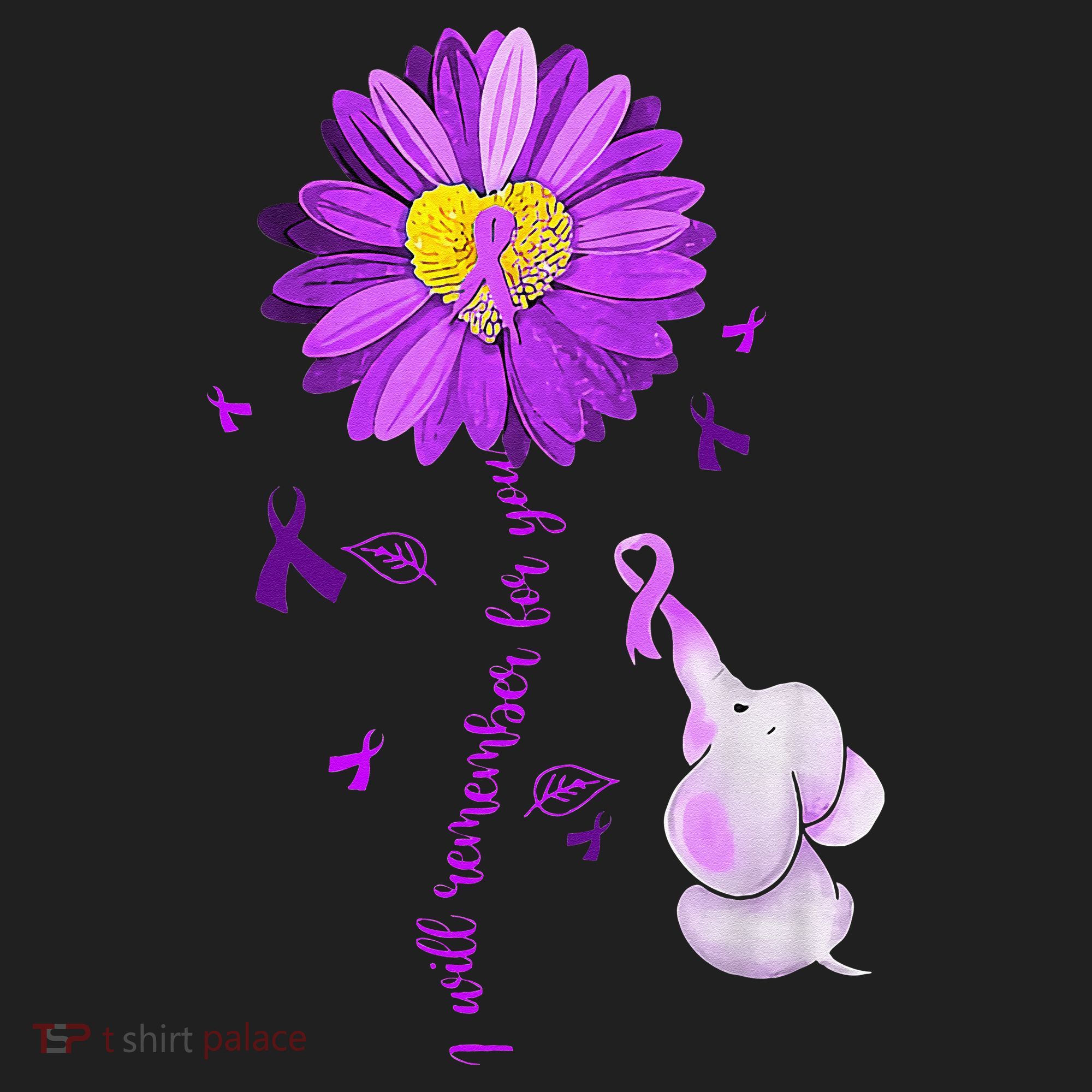 I Will Remember For You Elephant Alzheimers Awareness Beanie