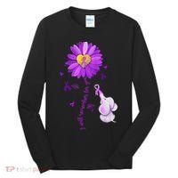 I Will Remember For You Elephant Alzheimers Awareness Tall Long Sleeve Shirt thumb 0