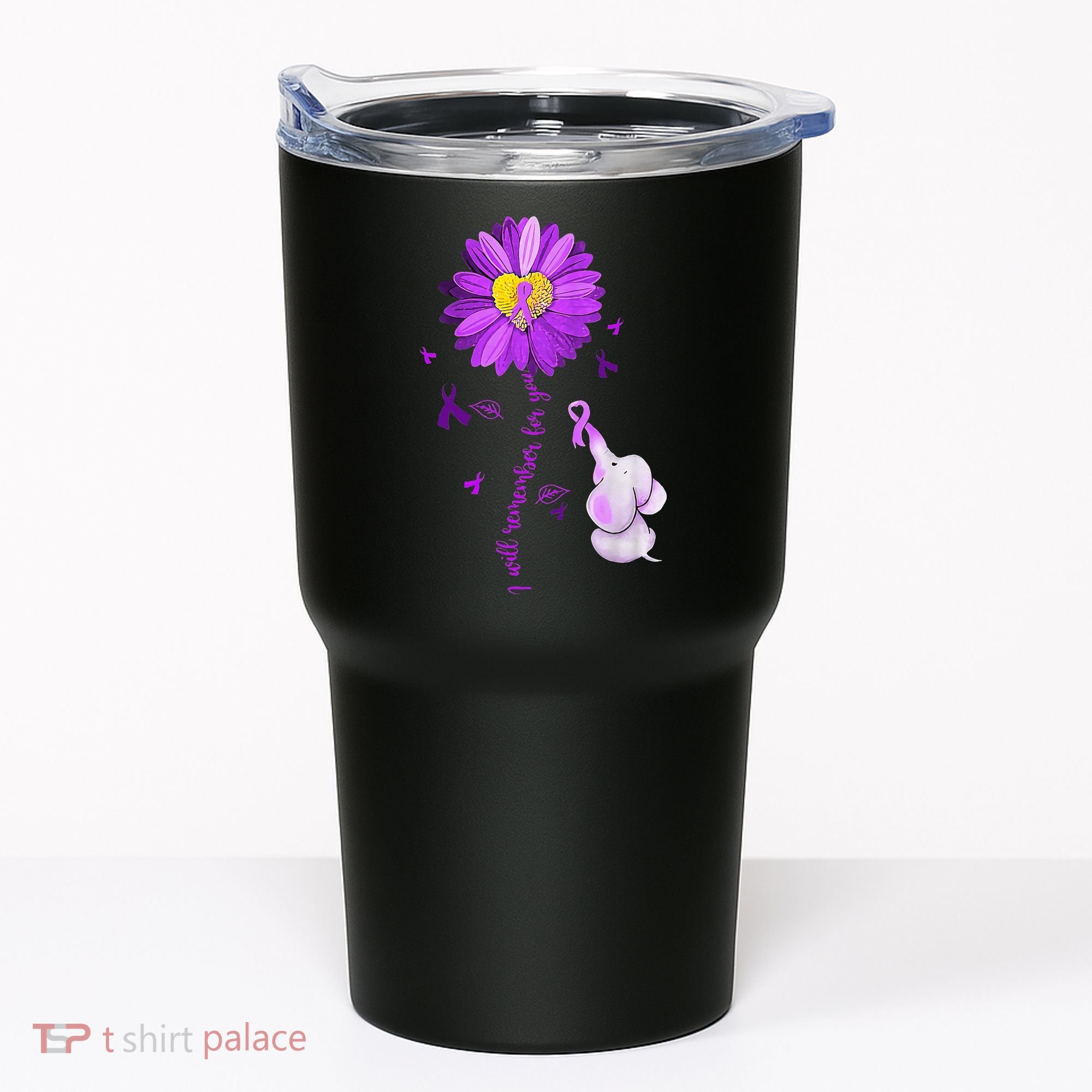 I Will Remember For You Elephant Alzheimers Awareness Tumbler