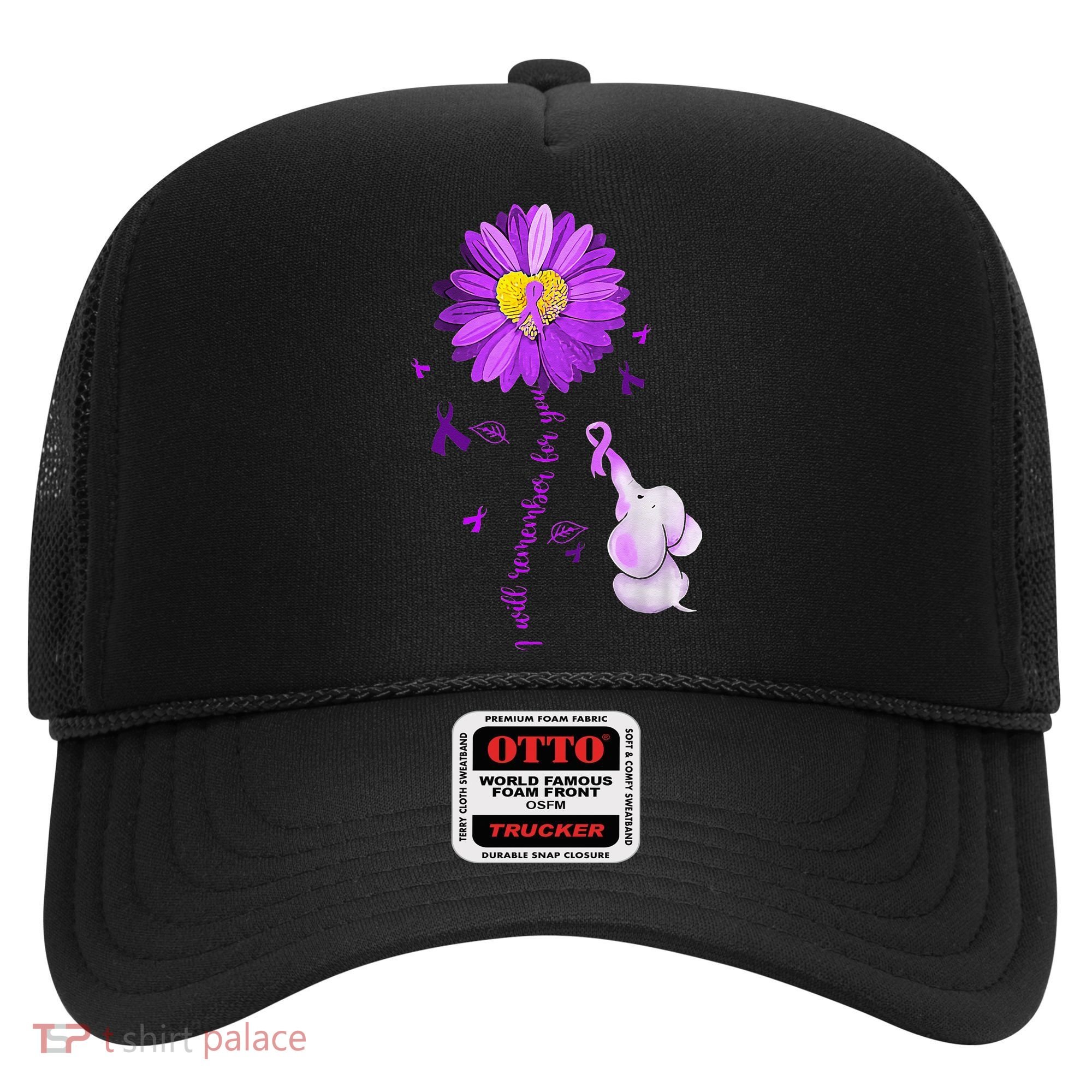 I Will Remember For You Elephant Alzheimers Awareness Hat