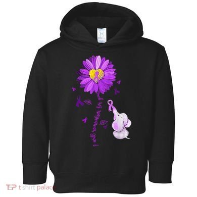 I Will Remember For You Elephant Alzheimers Awareness Toddler Hoodie