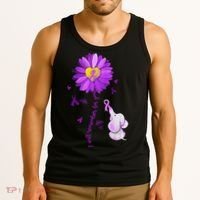 I Will Remember For You Elephant Alzheimers Awareness Tank Top thumb 3