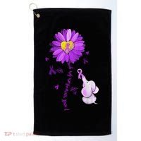 I Will Remember For You Elephant Alzheimers Awareness Golf Towel thumb 0