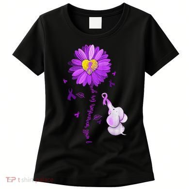 I Will Remember For You Elephant Alzheimers Awareness Women's T-Shirt