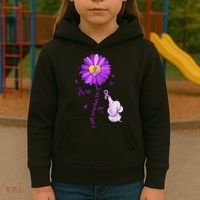 I Will Remember For You Elephant Alzheimers Awareness Kids Hoodie thumb 3