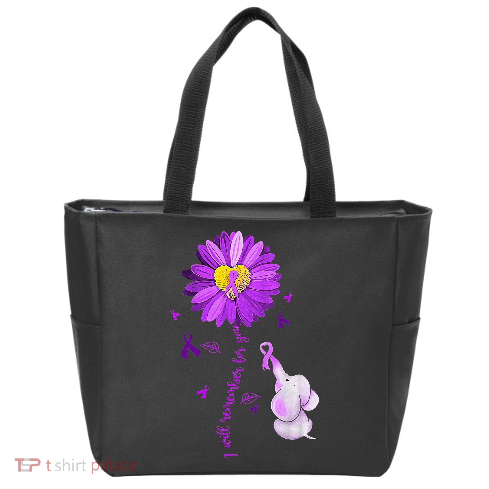 I Will Remember For You Elephant Alzheimers Awareness Tote Bag