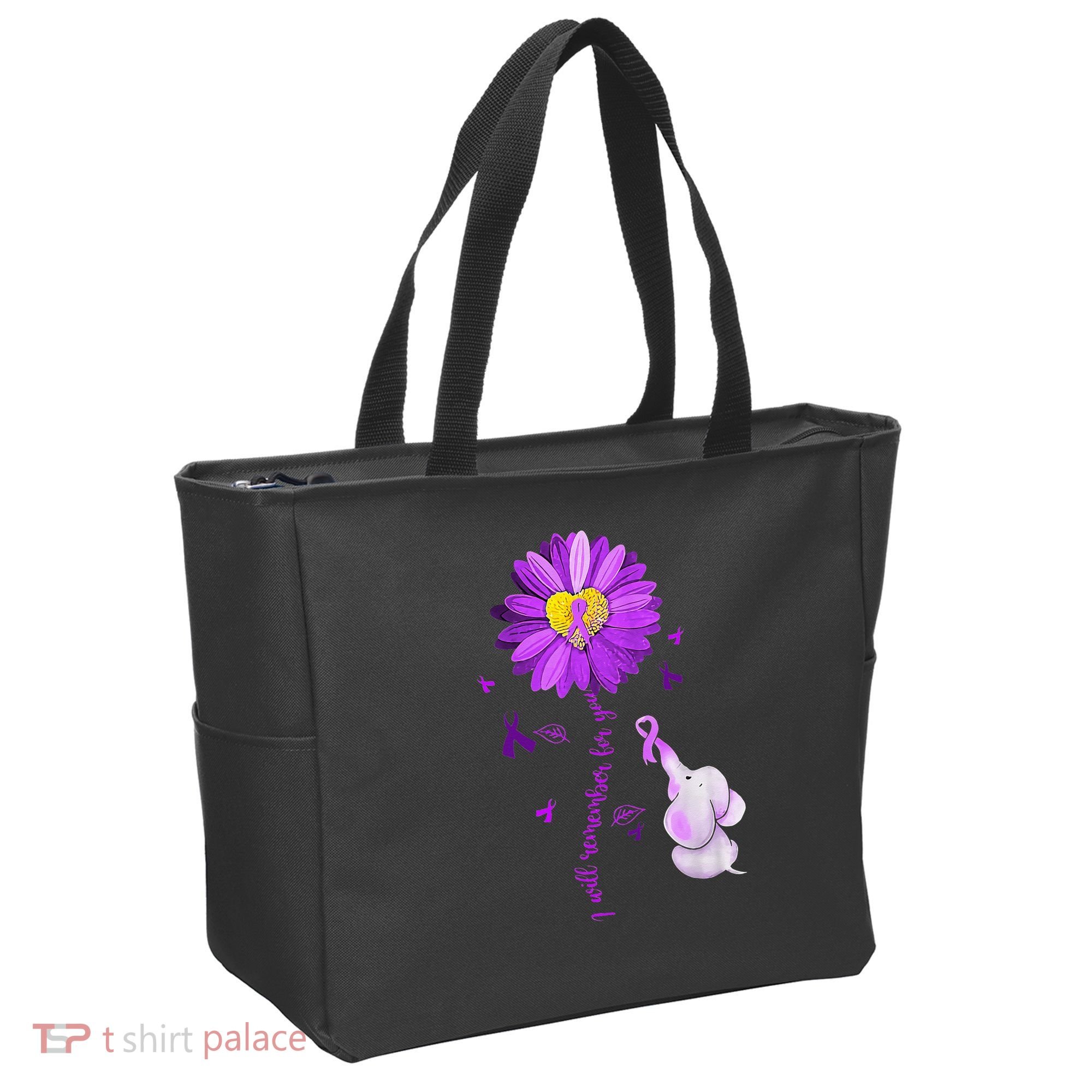 I Will Remember For You Elephant Alzheimers Awareness Tote Bag