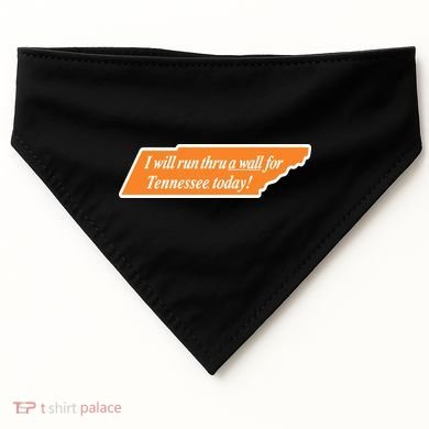 I Will Run Thru A Wall For Tennessee Today USA-Made Doggie Bandana