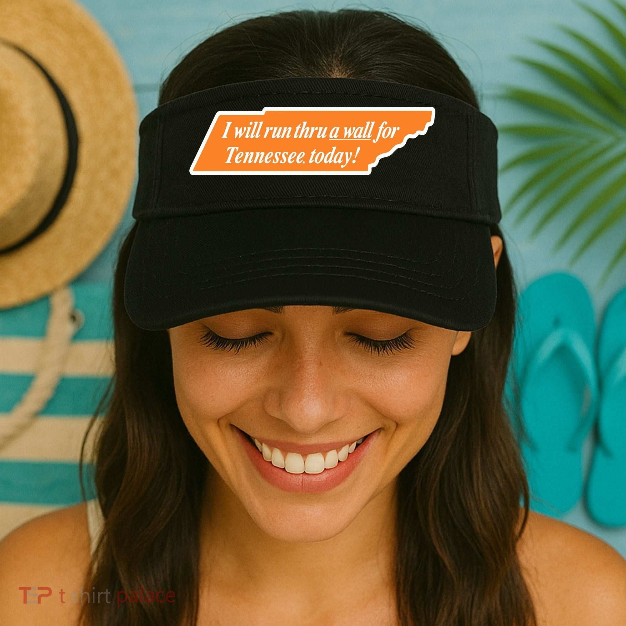 I Will Run Thru A Wall For Tennessee Today Visor