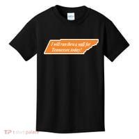 I Will Run Thru A Wall For Tennessee Today Kids T-Shirt thumb 0