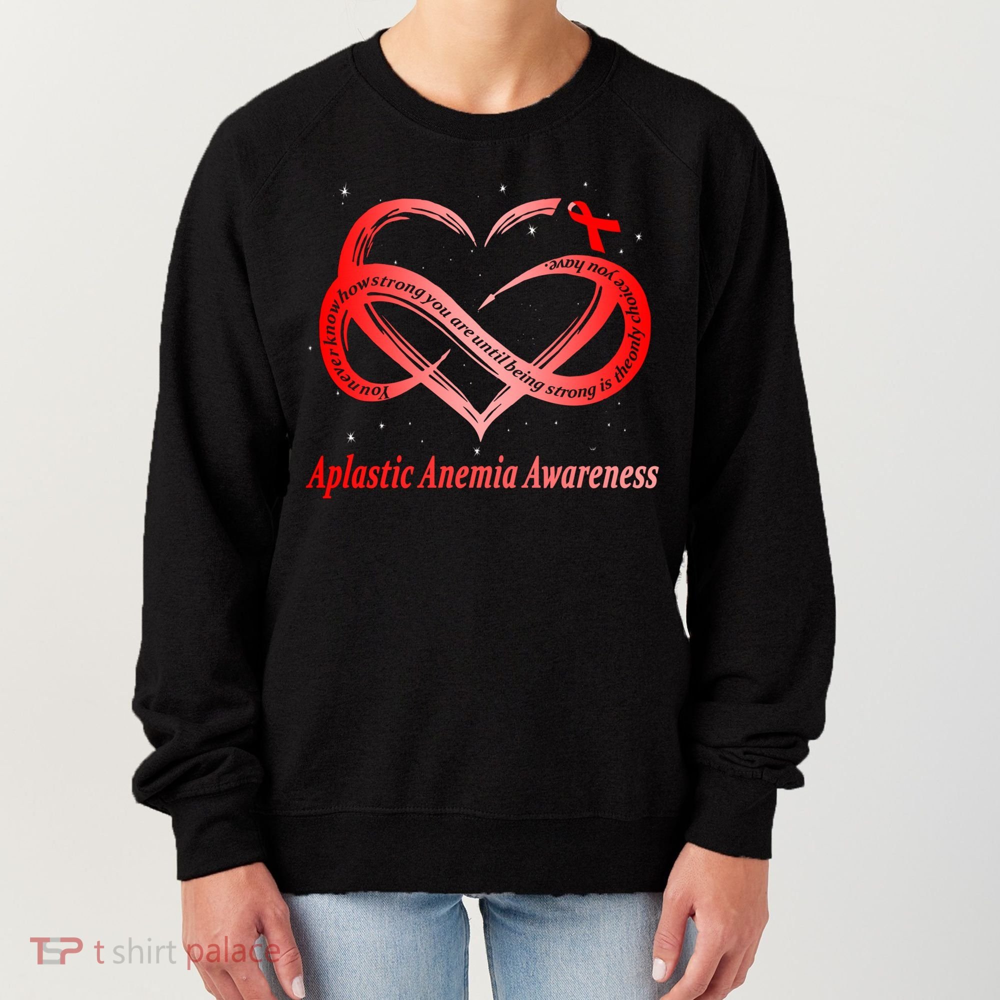 I Wear Red For Aplastic Anemia Awareness Warrior Cute Gift Women's Sweatshirt