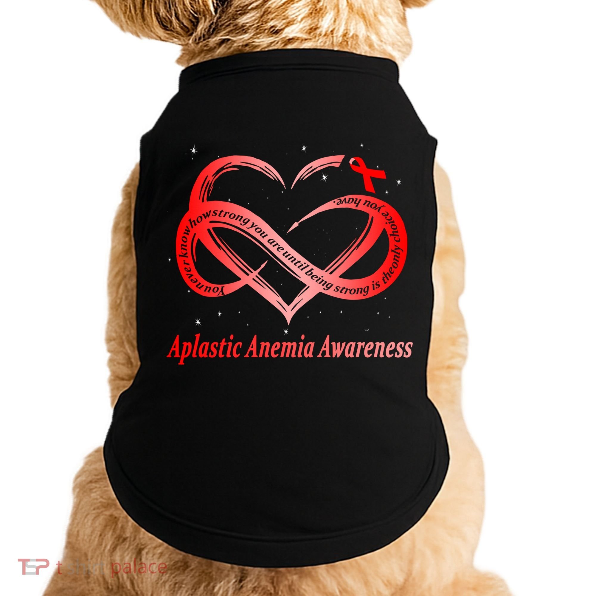 I Wear Red For Aplastic Anemia Awareness Warrior Cute Gift Doggie Tank