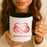 I Wear Red For Aplastic Anemia Awareness Warrior Cute Gift Coffee Mug thumb 3