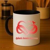 I Wear Red For Aplastic Anemia Awareness Warrior Cute Gift Coffee Mug thumb 4