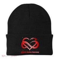 I Wear Red For Aplastic Anemia Awareness Warrior Cute Gift Beanie thumb 0