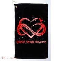 I Wear Red For Aplastic Anemia Awareness Warrior Cute Gift Golf Towel thumb 0