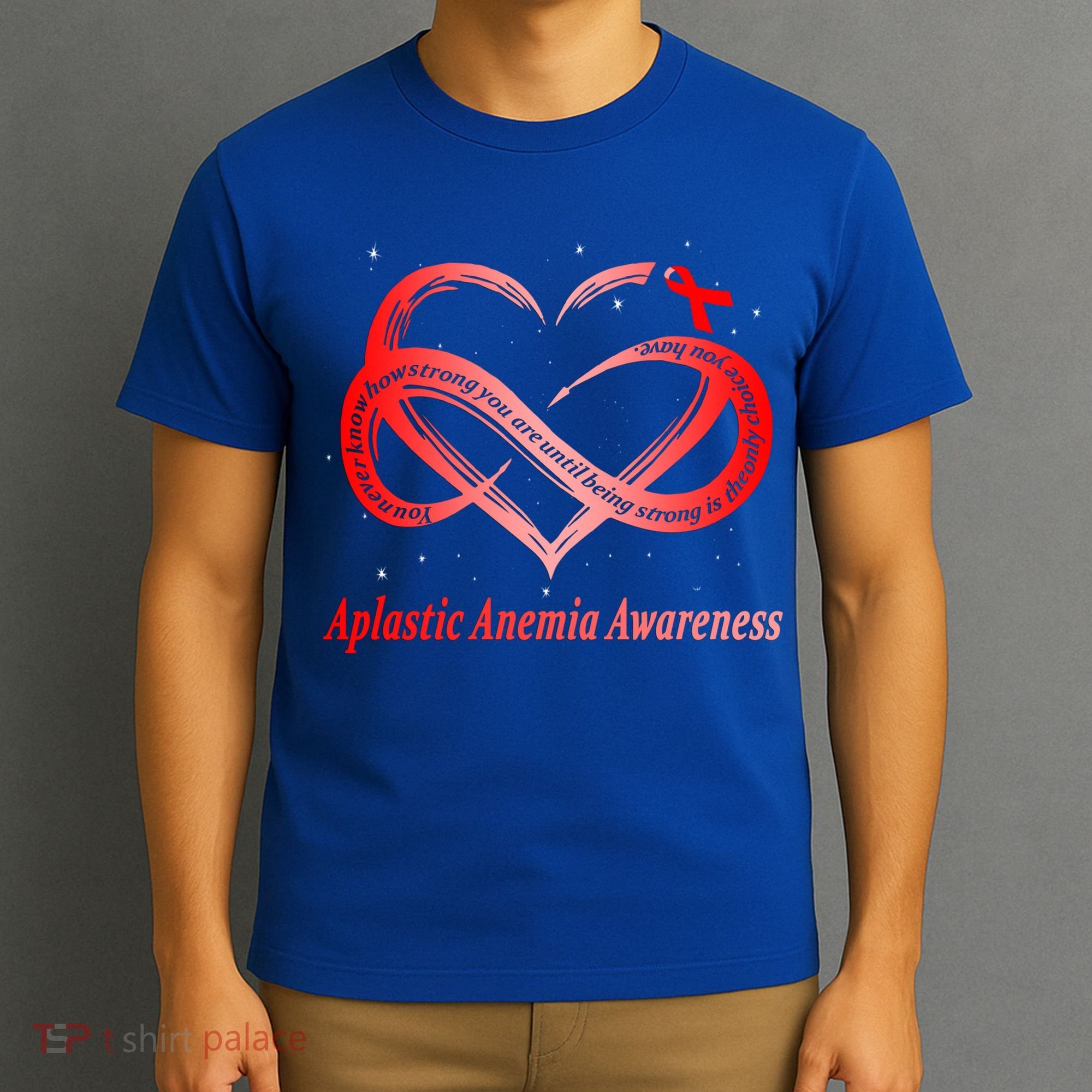 I Wear Red For Aplastic Anemia Awareness Warrior Cute Gift T-Shirt